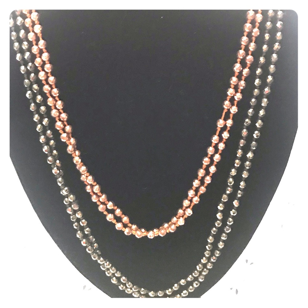 2 infinity strand necklaces